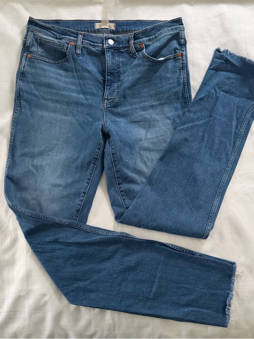 Madewell mid rise stovepipe jeans size 31 Tall